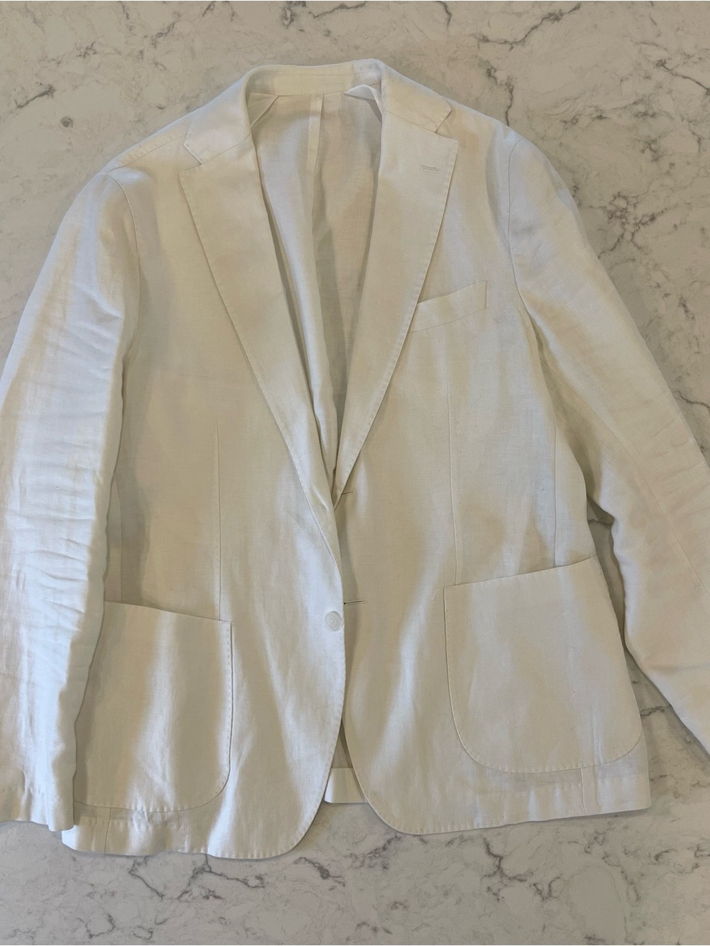 Patrick Assaraf Linen Single-Button Blazer